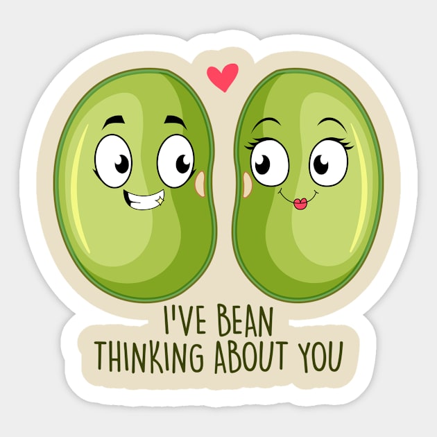 I've Bean Thinking About You Sticker by NotSoGoodStudio